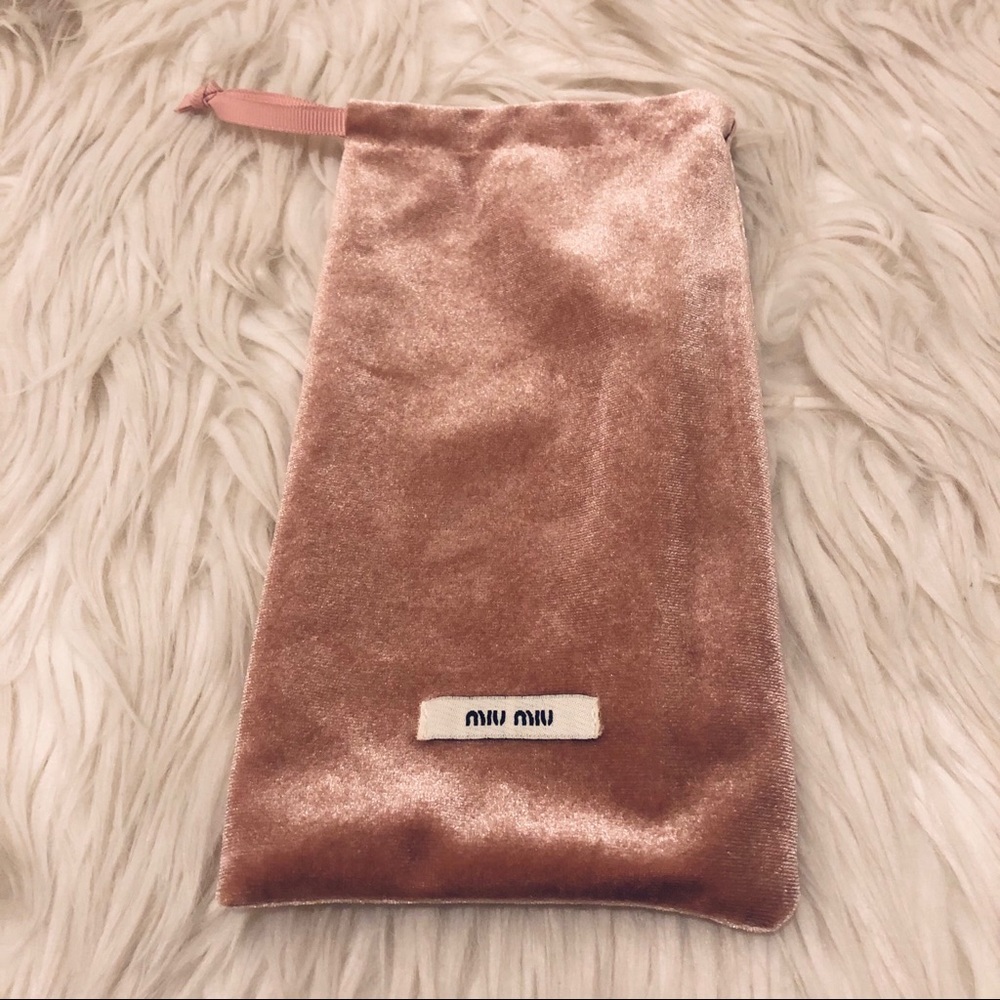 SALE‼️ Blush Pink Velvet Miu Miu Sunglass Carrier